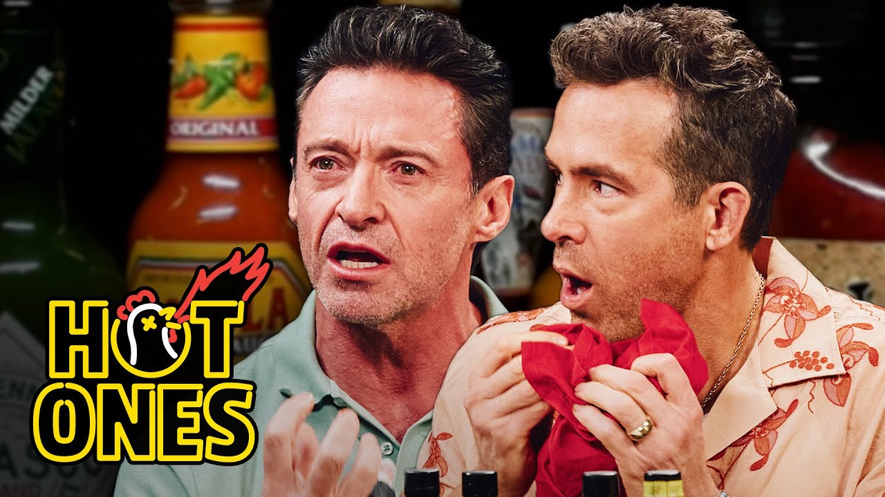 Ryan Reynolds And Hugh Jackman Go Claws Out While Eating Spicy Wings