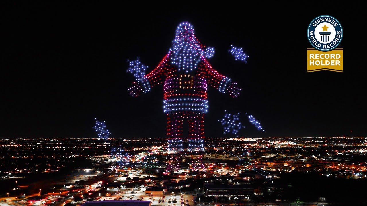 guinness world record drone show christmas