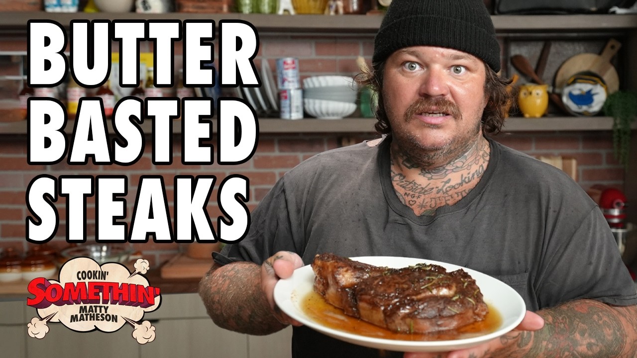 Succulent Butter Basted Steak & Baked Potatoes | Cookin’ Somethin’ w ...